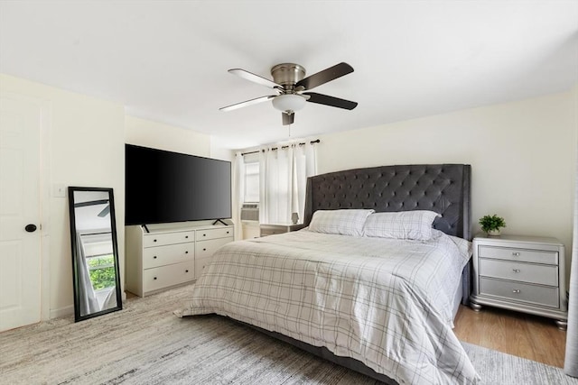 186 Andover St, North Andover, MA 01845 - bedroom featuring wood finished floors, ceiling fan, and cooling unit