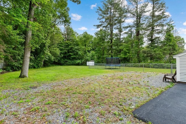186 Andover St, North Andover, MA 01845 - view of yard with a trampoline