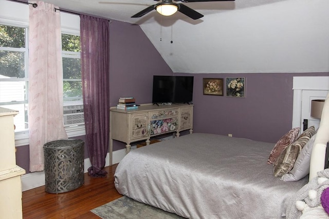 103 Monrovia St, Springfield, MA 01104 - bedroom with lofted ceiling, wood finished floors, and ceiling fan