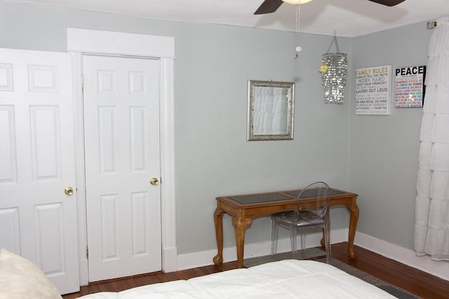 103 Monrovia St, Springfield, MA 01104 - bedroom featuring wood finished floors and a ceiling fan
