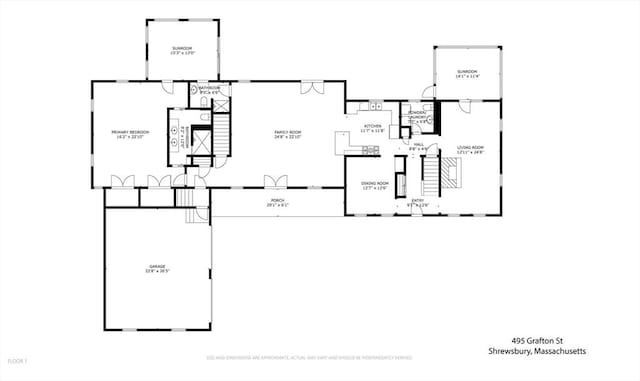 495 Grafton St, Shrewsbury, MA 01545 - floor plan
