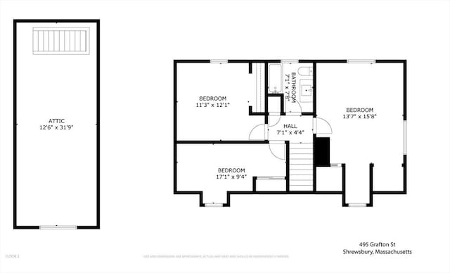 495 Grafton St, Shrewsbury, MA 01545 - floor plan