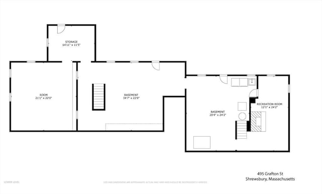 495 Grafton St, Shrewsbury, MA 01545 - floor plan