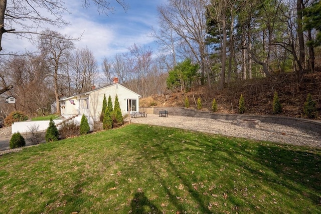 view of yard with a patio area