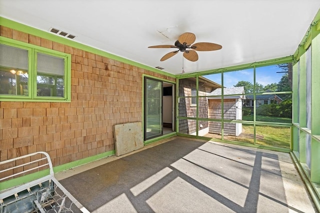 13 Abraham Ave, Freetown, MA 02717 - unfurnished sunroom featuring a ceiling fan