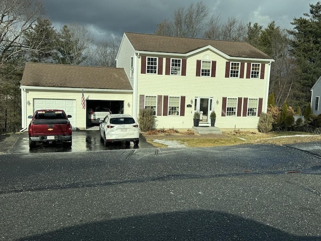 colonial-style house with a garage