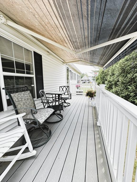 38 Trailwood Dr, Bridgewater, MA 02324 - view of wooden terrace