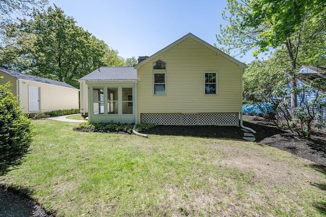 191 Speen, Natick, MA 01760 - back of property with a lawn