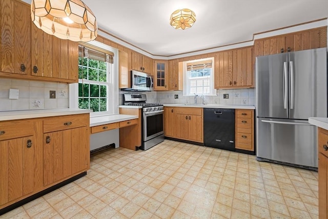 191 Speen, Natick, MA 01760 - kitchen with appliances with stainless steel finishes, light flooring, a sink, and plenty of natural light