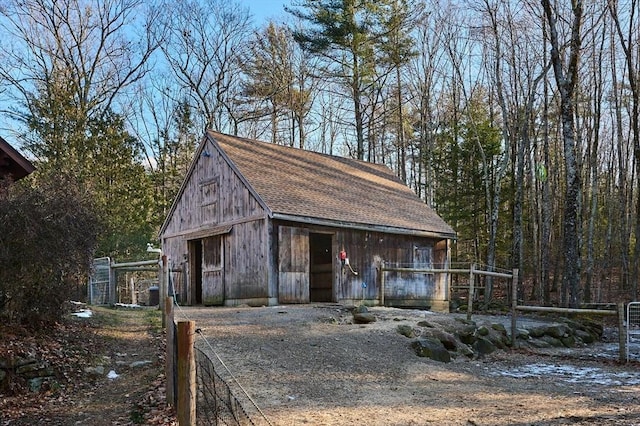 view of outdoor structure