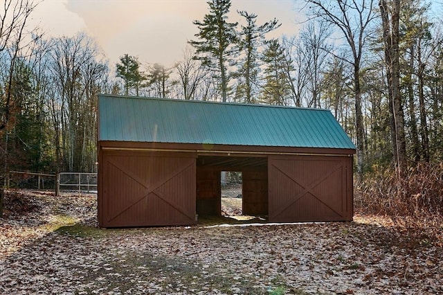 view of outdoor structure