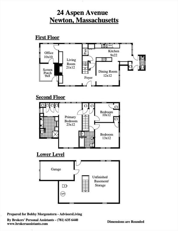 24 Aspen Ave, Newton, MA 02466 - view of home floor plan