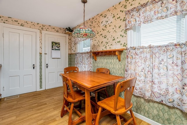 119 Clark St, Clinton, MA 01510 - dining area featuring wallpapered walls and light wood-style floors