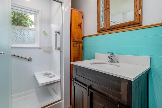 119 Clark St, Clinton, MA 01510 - full bathroom featuring tile walls and vanity