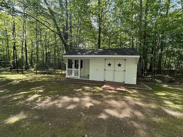 210 Wales Rd, Monson, MA 01057 - view of outbuilding with a wooded view