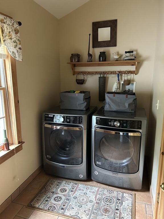 210 Wales Rd, Monson, MA 01057 - laundry room with washing machine and clothes dryer