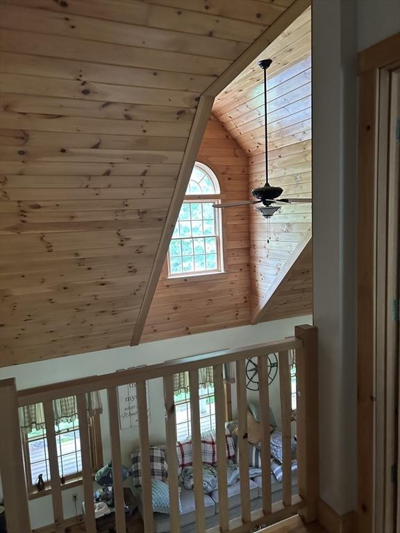 210 Wales Rd, Monson, MA 01057 - bonus room with wood ceiling, lofted ceiling, and ceiling fan