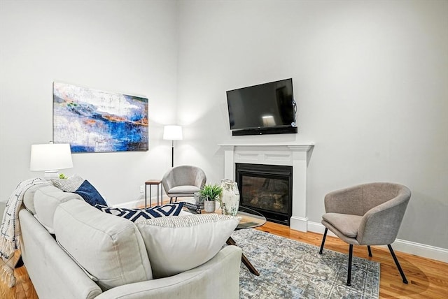 83 Partridge Hill Rd, Sutton, MA 01590 - living area featuring a glass covered fireplace and wood finished floors
