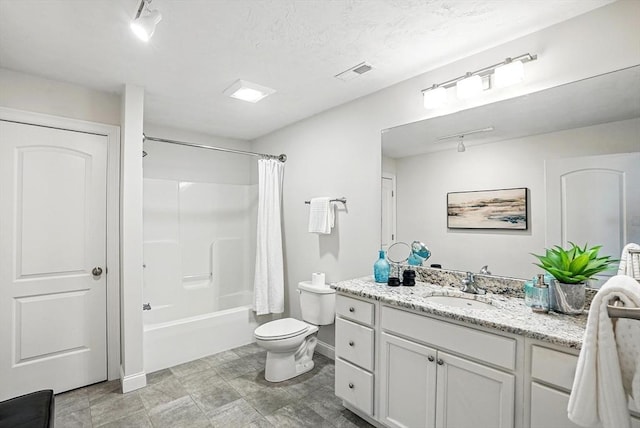 83 Partridge Hill Rd, Sutton, MA 01590 - bathroom featuring rail lighting, vanity, and shower / bath combo with shower curtain