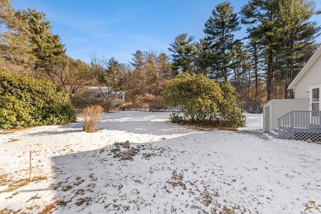 view of snowy yard