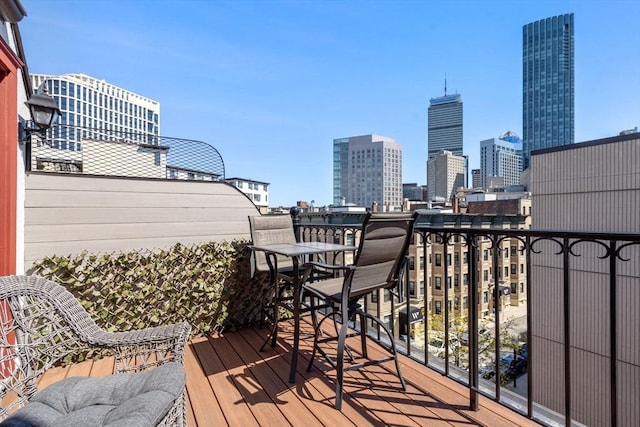 120 Norway St Unit 12, Boston, MA 02115 - deck featuring a view of skyline