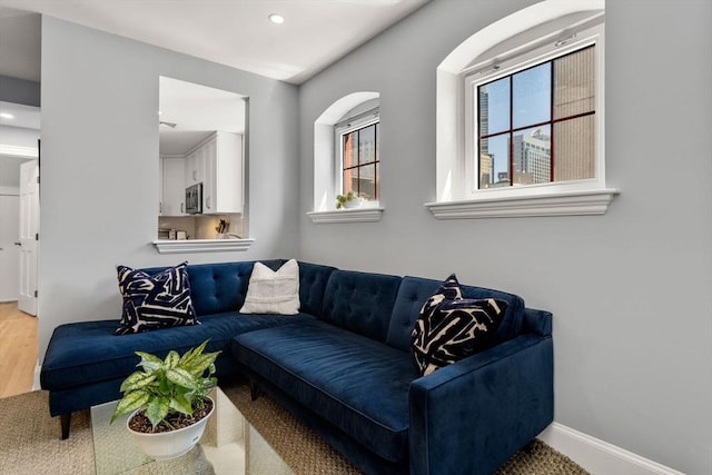 120 Norway St Unit 12, Boston, MA 02115 - living room with baseboards and recessed lighting