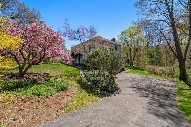 16 Parmenter Rd, Framingham, MA 01701 - view of front of home with a chimney and a front lawn