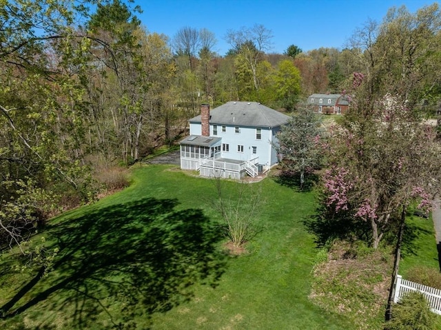 16 Parmenter Rd, Framingham, MA 01701 - aerial view of property and surrounding area featuring a heavily wooded area