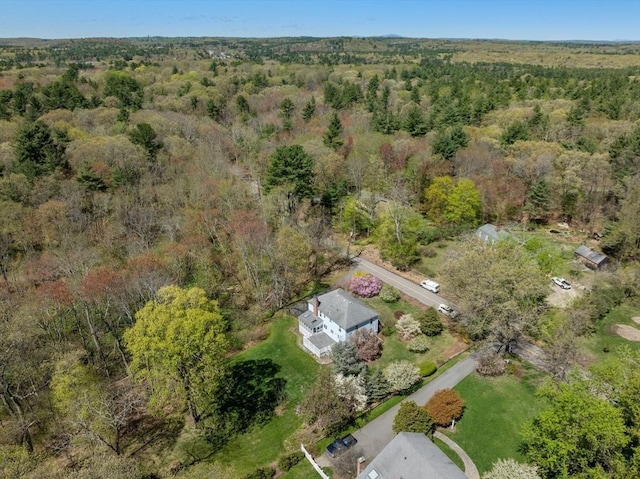 16 Parmenter Rd, Framingham, MA 01701 - aerial overview of property's location with a heavily wooded area