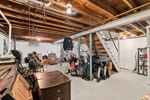 154 Mann Lot Rd, Scituate, MA 02066 - basement featuring stairway