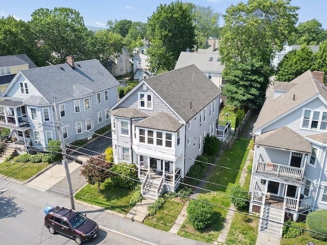210-212 Brown St, Waltham, MA 02453 - aerial perspective of suburban area