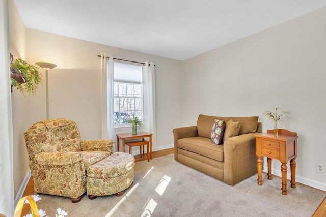 sitting room featuring baseboards