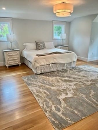 bedroom featuring hardwood / wood-style flooring