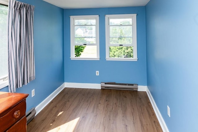 286 Fisher St, Walpole, MA 02081 - empty room featuring baseboard heating and wood finished floors
