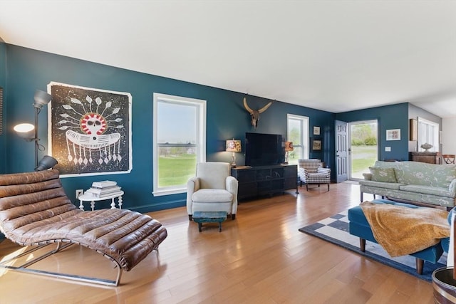 living room featuring wood finished floors