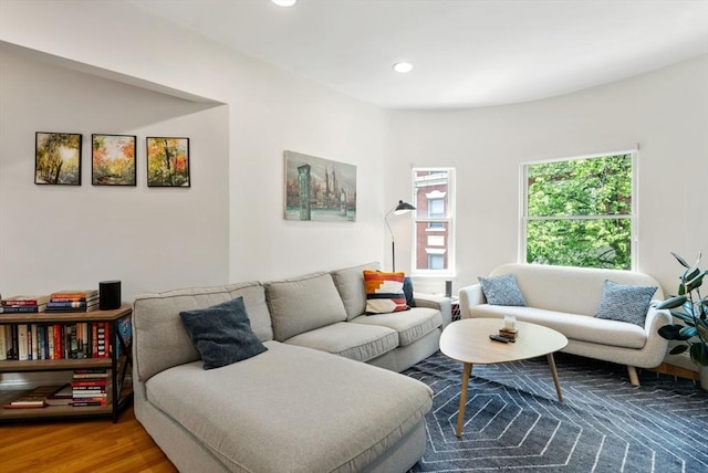 30 Edgerly Unit 4, Boston, MA 02115 - living area with wood finished floors and recessed lighting