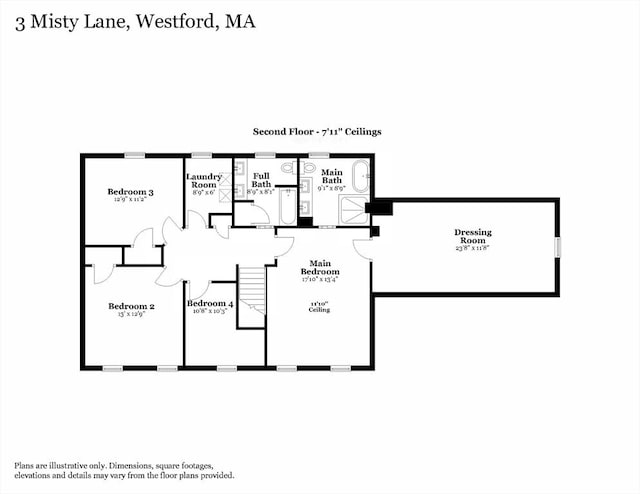 3 Misty Ln, Westford, MA 01886 - property floor plan