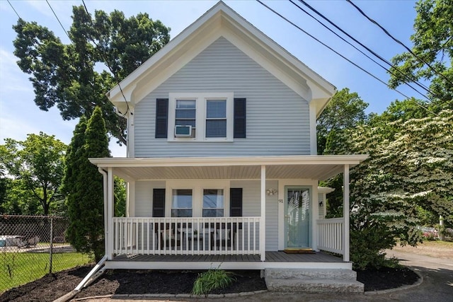 91 Freeman St, Newton, MA 02466 - view of front of property with covered porch