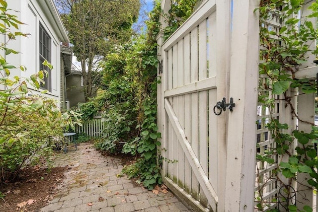 view of outdoor structure with fence