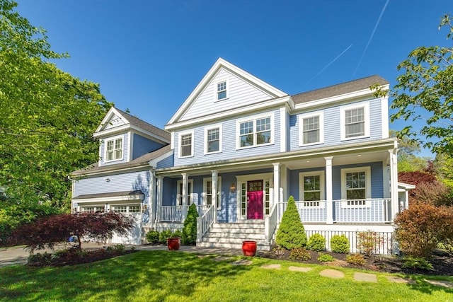 84 Bruce Rd, Concord, MA 01742 - view of front facade featuring a porch and a front lawn