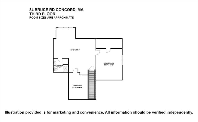 84 Bruce Rd, Concord, MA 01742 - floor plan / room layout