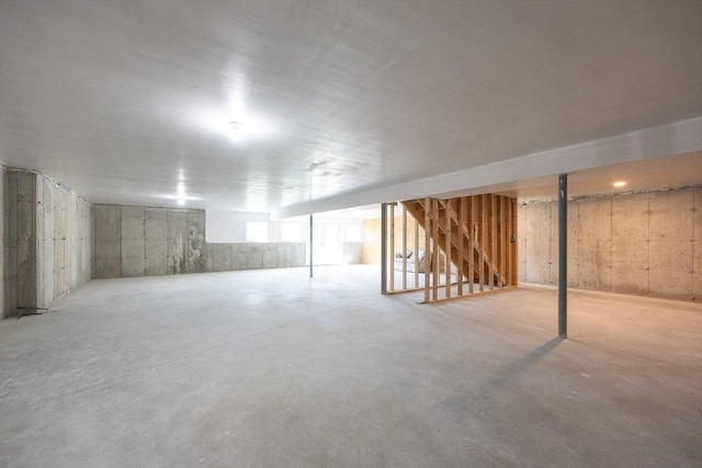 977 E St, Wrentham, MA 02093 - below grade area featuring stairway