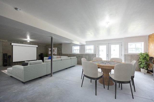 977 E St, Wrentham, MA 02093 - dining area with concrete floors and french doors