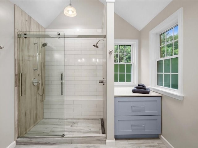 41 Nancy Dr, Ashland, MA 01721 - full bath with vaulted ceiling and a stall shower