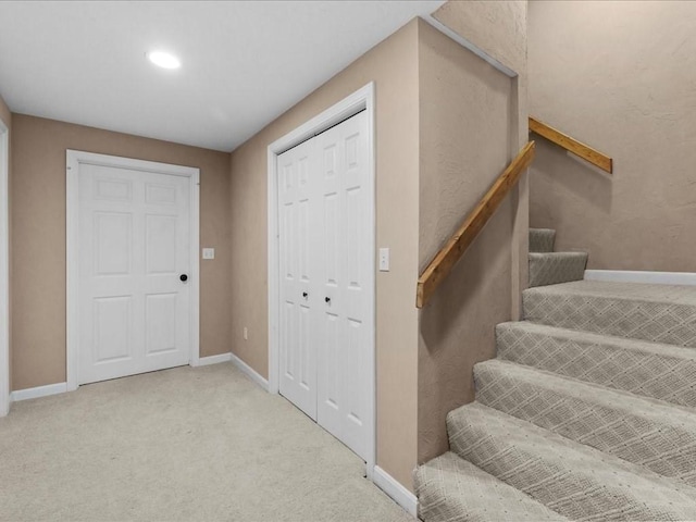 41 Nancy Dr, Ashland, MA 01721 - carpeted entrance foyer featuring stairway and recessed lighting