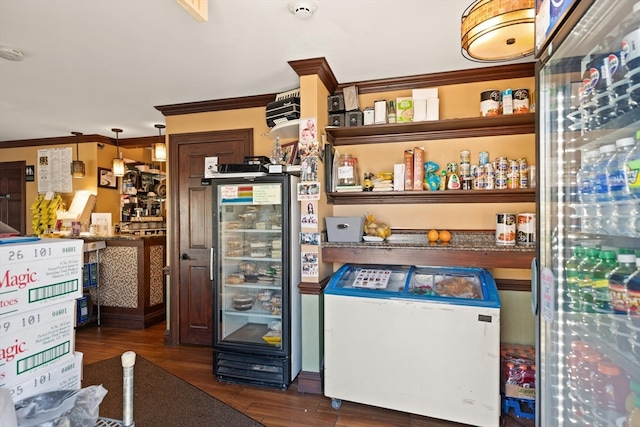 storage room featuring wine cooler