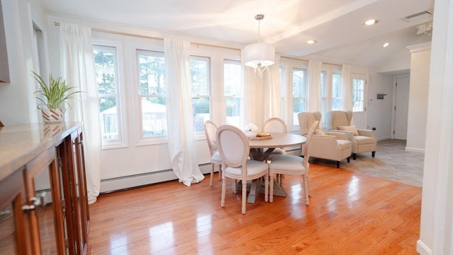 90 Braley Rd, Freetown, MA 02717 - dining area featuring light wood finished floors and recessed lighting