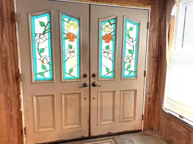 entryway with french doors and plenty of natural light