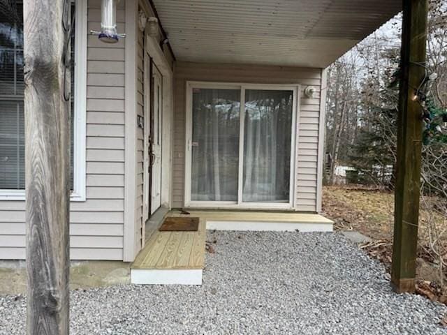 view of doorway to property