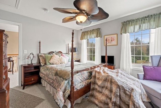 1 Cottonwood Cir, Kingston, NH 03848 - bedroom with light carpet and a ceiling fan